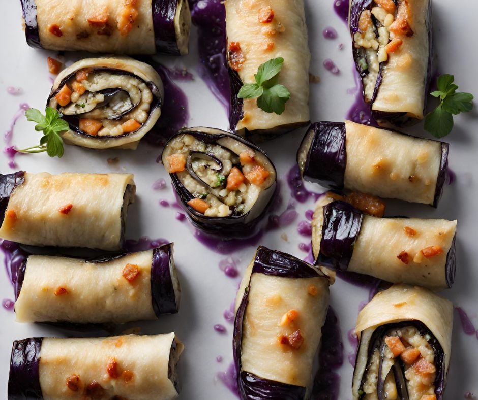Tortino di melanzane con crema di cetrioli
